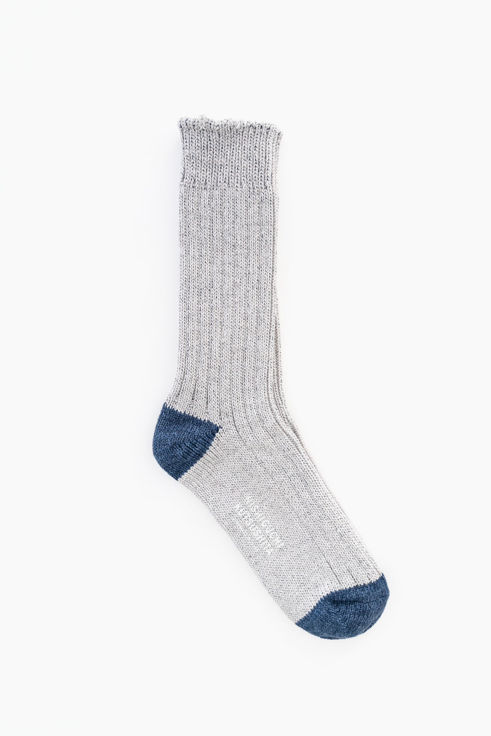 Recycled Cotton Ribbed Socks, Light Grey