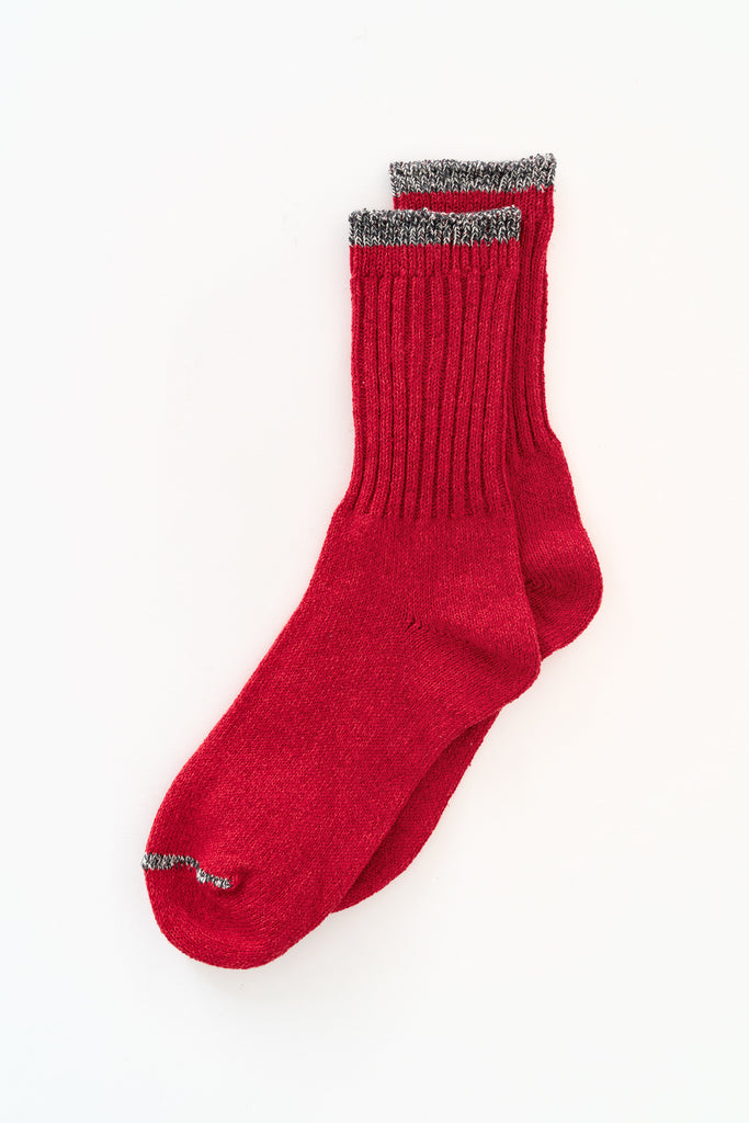 Silk Cotton Socks Red