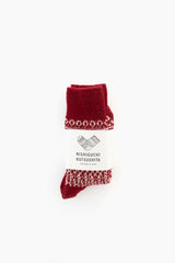 Wool Jacquard Socks, Wine