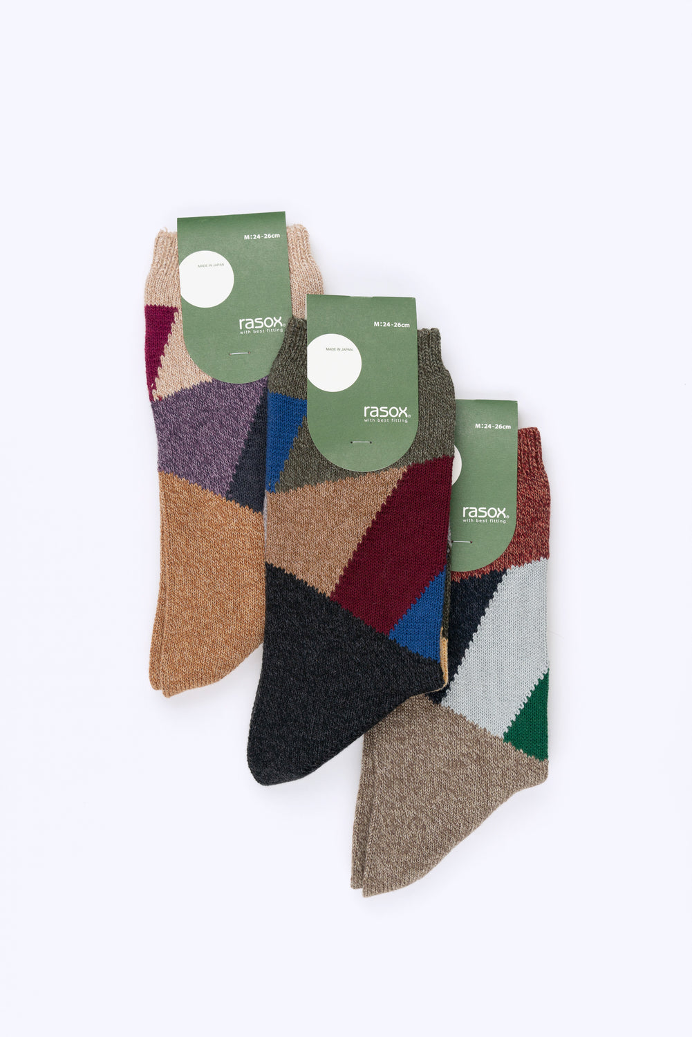 Geometric Socks, Olive
