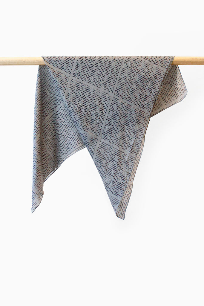 Seed Check Grey Scarf