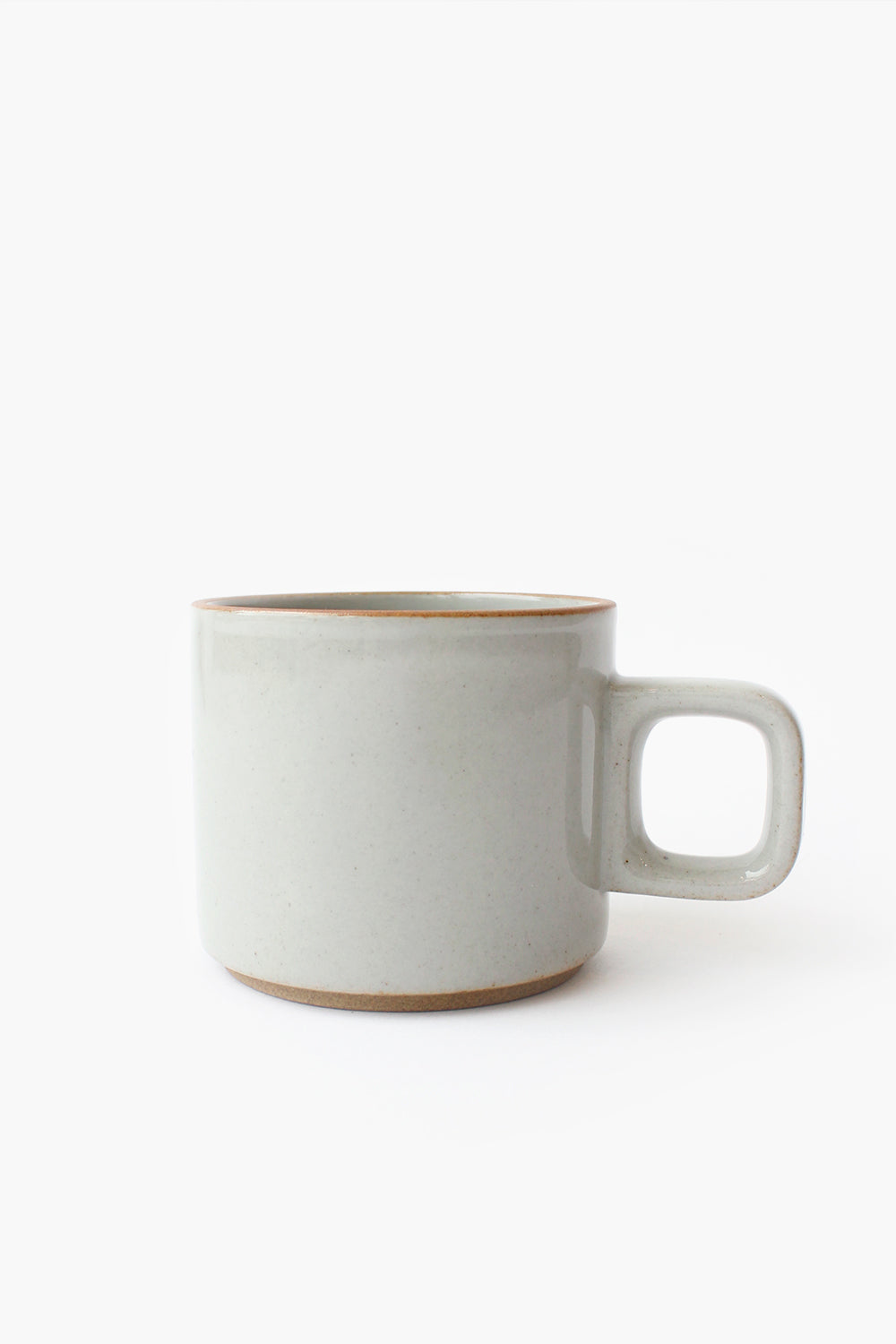 Short Porcelain Mug, Gloss Grey