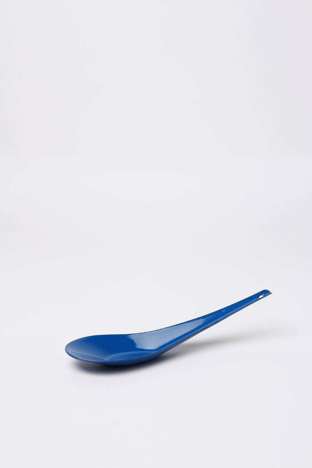 Enamel Soup Spoon, Blue