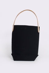 Baguette Tote with Logo, Black