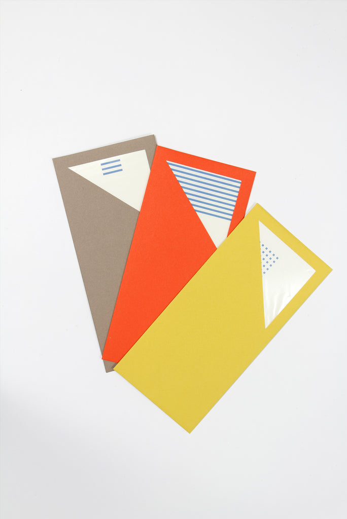 Triangular Windowed Envelopes and Cards Set