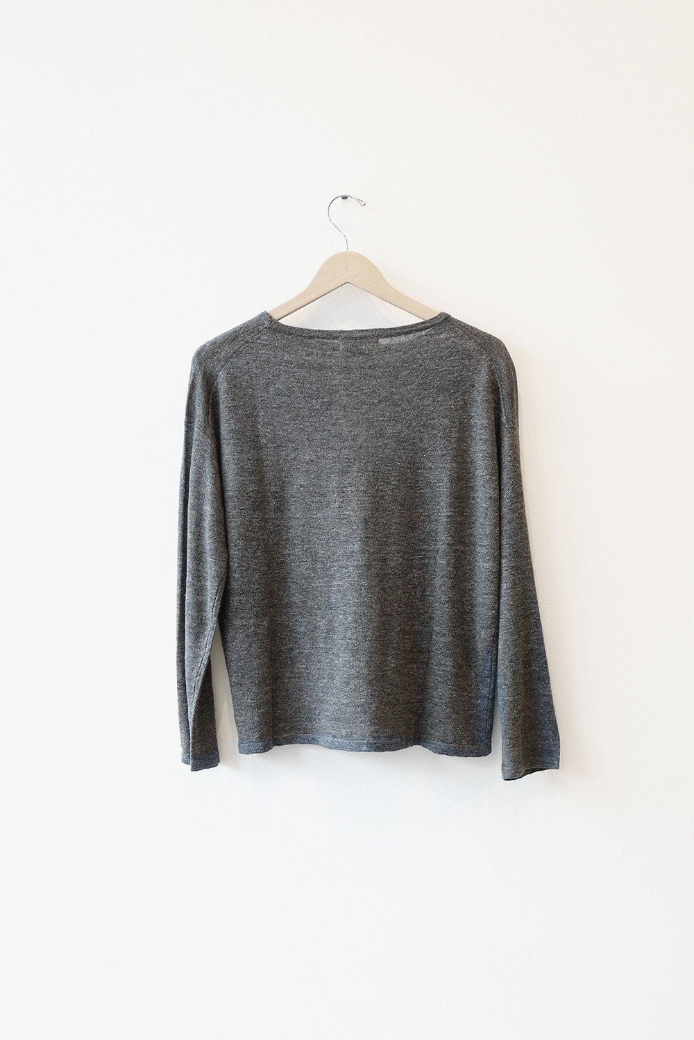 Linen Knit Pullover Charcoal