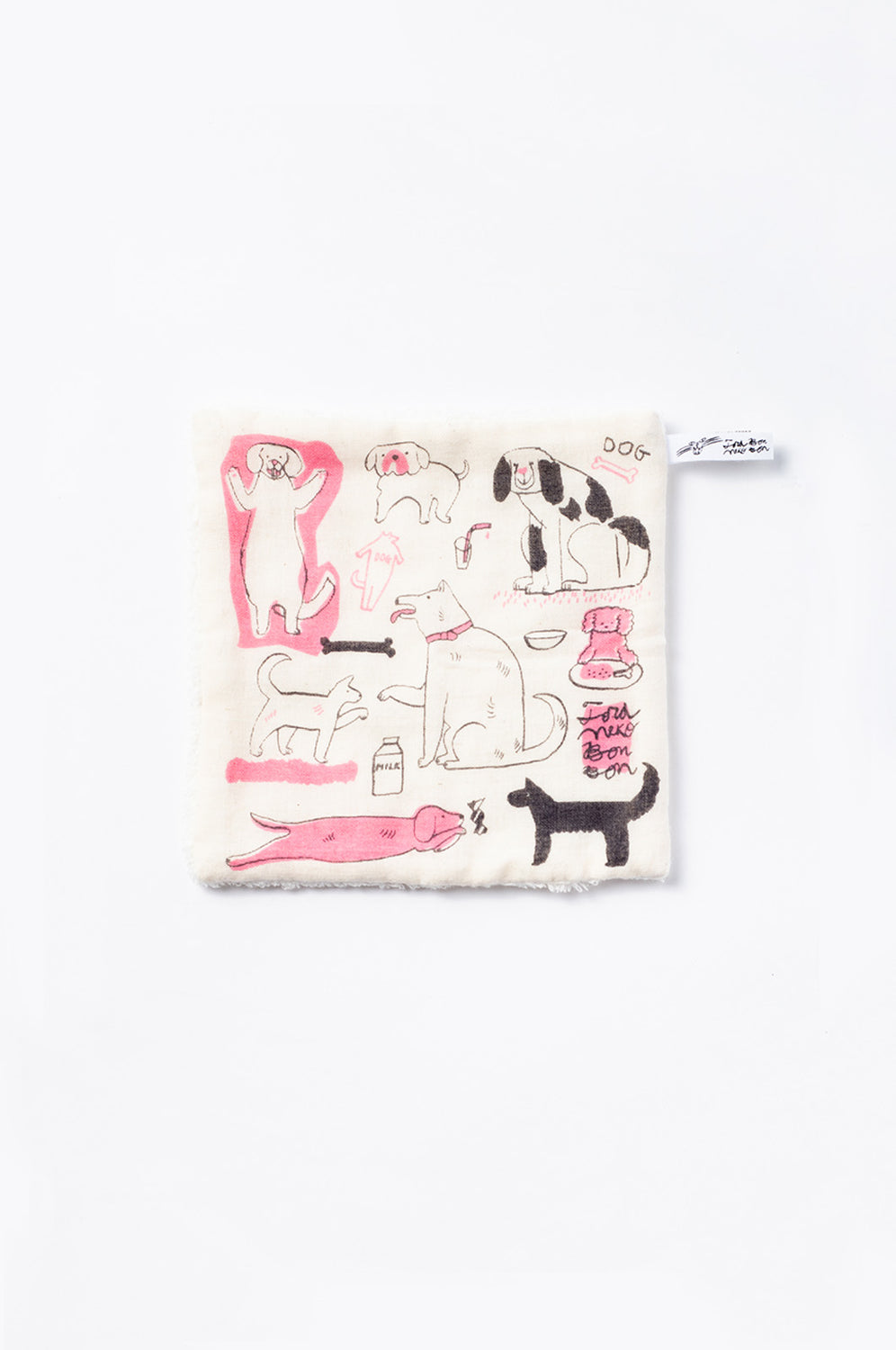 Toraneko Bonbon Cotton Gauze Mini Handkerchief with Dog