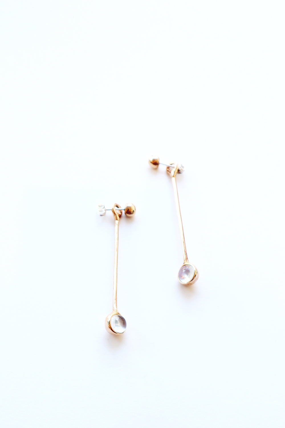 Sfere Bronze Earrings with Moonstone