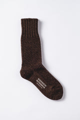 Wool and Cotton Boot Socks, Mocha