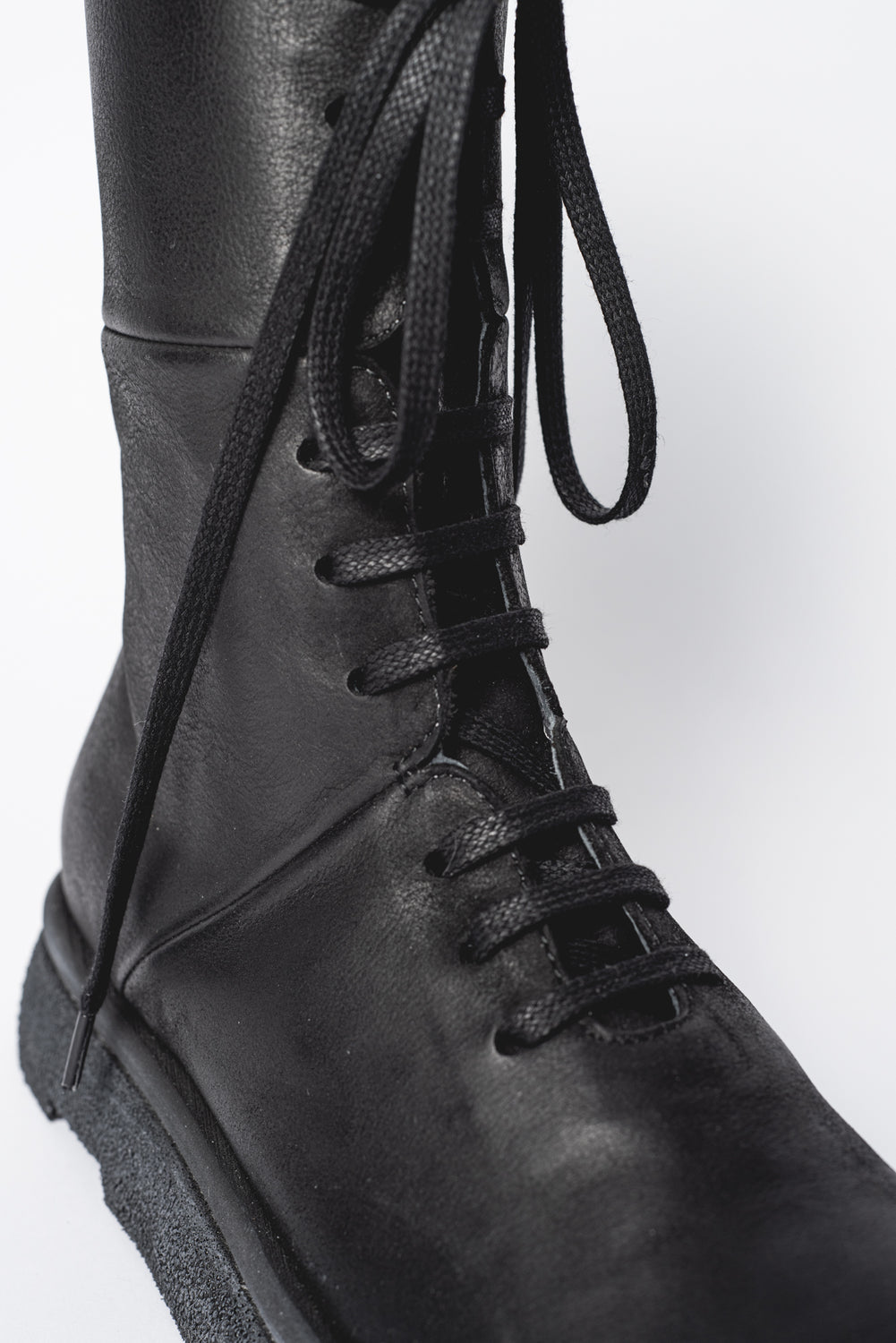 lanthan laver mad En trofast Lace up Mid-Calf Boot – Moth