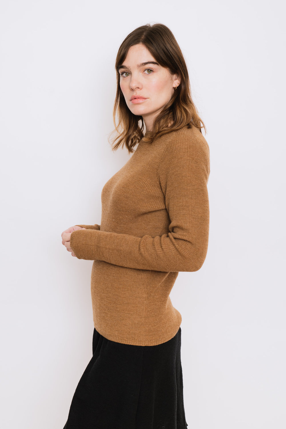 Wool Pullover Sweater, Camel