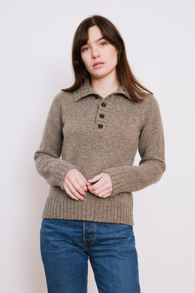Fisherman's Polo Sweater, Dark Nature