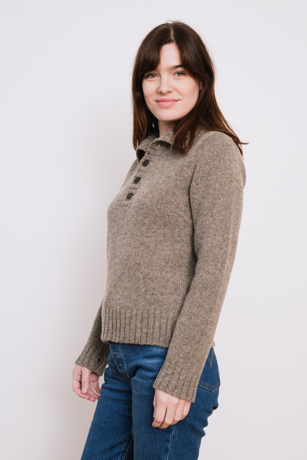 Fisherman's Polo Sweater, Dark Nature