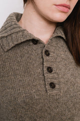 Fisherman's Polo Sweater, Dark Nature