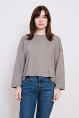 Yak Wool Mix Wide Long Sleeve Tee Shirt