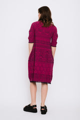 Reversible Knit Lace Dress, Rose