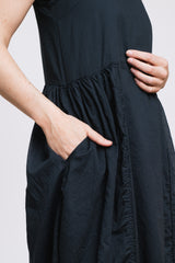 Sleeveless Cotton Dress, Midnight Blue
