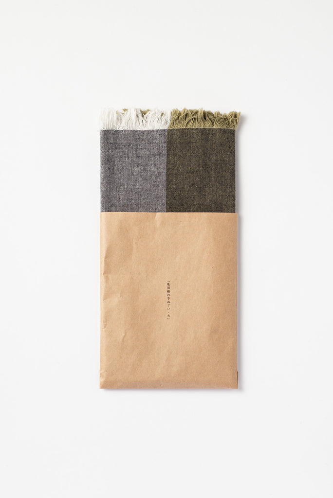 Cotton Tenugui with Fringe, Two-Tone