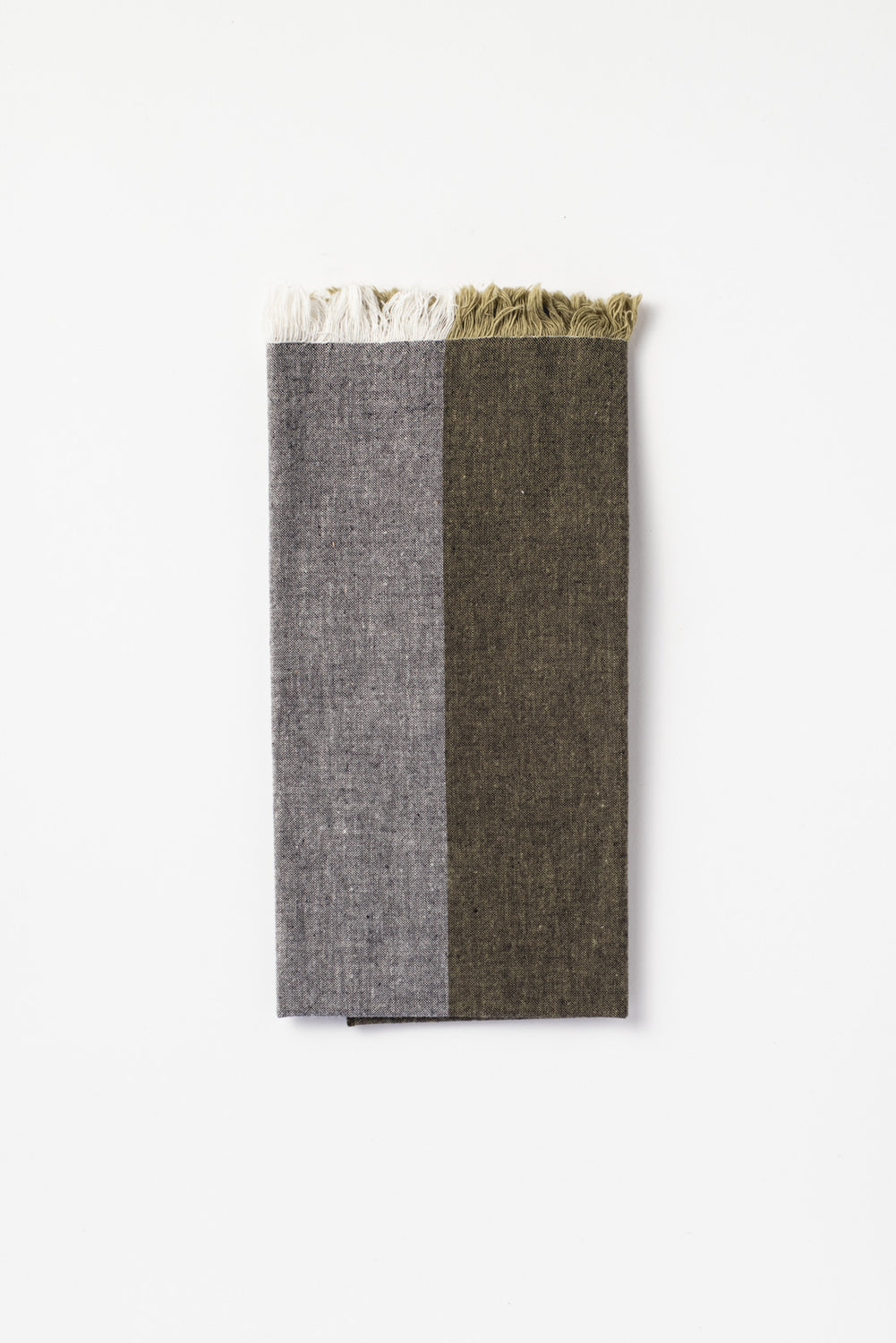 Cotton Tenugui with Fringe, Two-Tone