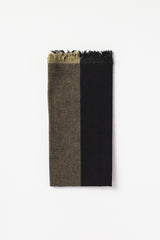 Cotton Tenugui with Fringe, Two-Tone Solid Dark