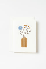 Greeting Card Vase with Vase and Flowers, B