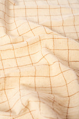 Organic Cotton Napkin, Large Check Natural