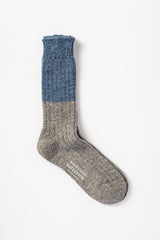 Wool & Cotton Slab Socks, Starry Sky