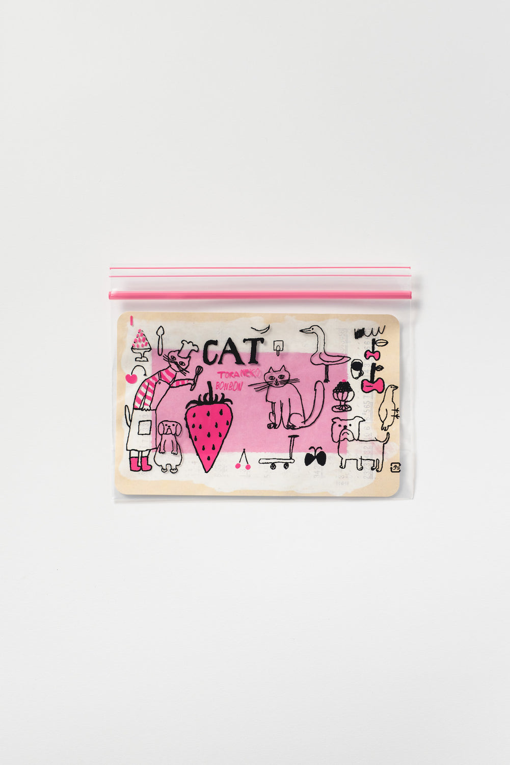 Freezer Bag Set Strawberry Cat