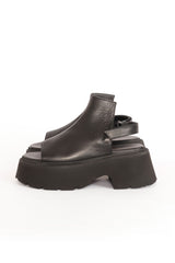 Platform Sandal with Back Velcro Strap