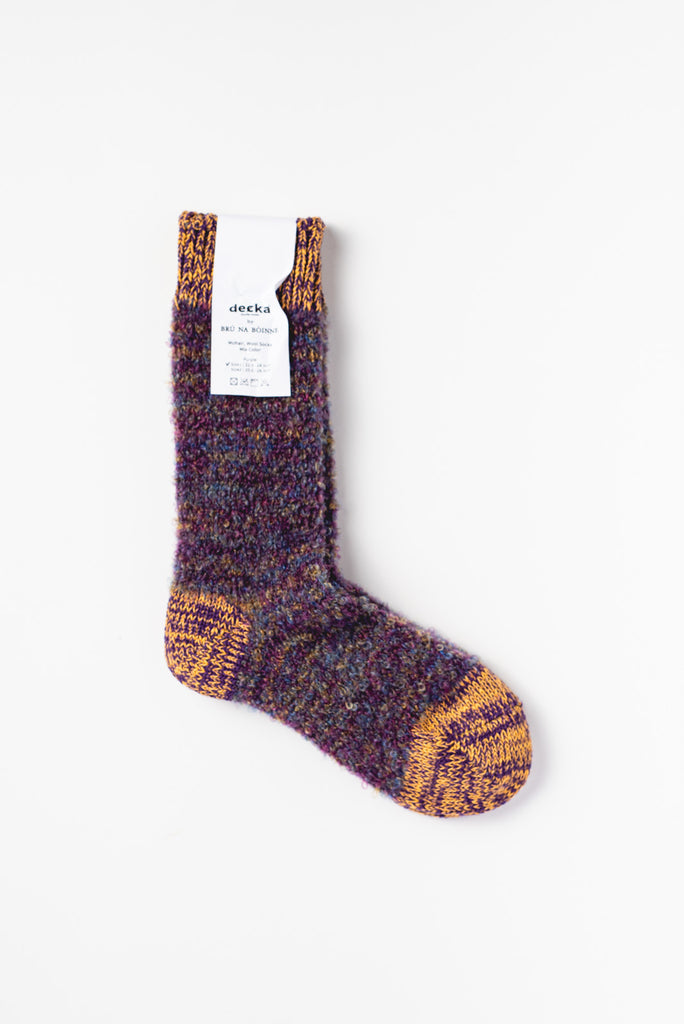 Mohair and Wool Socks Purple